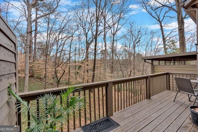 view of wooden terrace