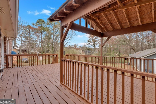 view of wooden terrace