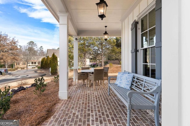 view of patio featuring outdoor dining space