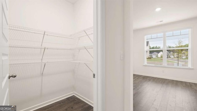 1039 Blue Juniper Cir, Loganville, GA 30052 - spacious closet with dark wood-type flooring