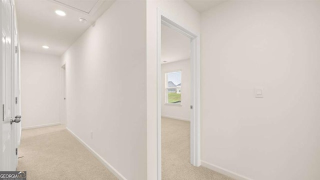 1039 Blue Juniper Cir, Loganville, GA 30052 - corridor featuring carpet flooring and recessed lighting