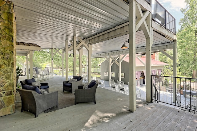 view of patio with an outdoor hangout area