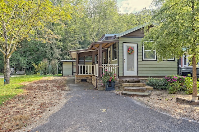 4960 Laurel Ldg, Lot Clarkesville, GA 30523 - view of front of house with covered porch and asphalt driveway