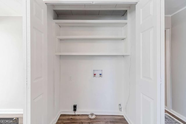 238 Howell Dr SW, Atlanta, GA 30331 - washroom featuring hookup for a washing machine and dark wood-type flooring