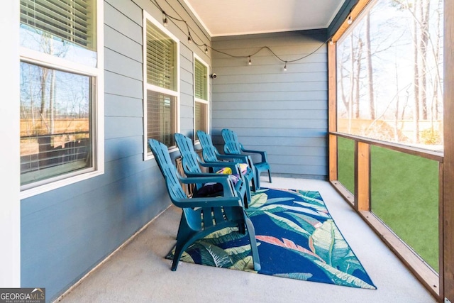 sunroom / solarium with a healthy amount of sunlight