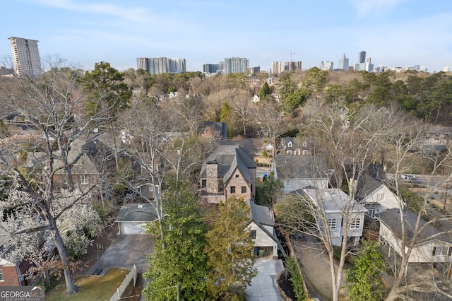 bird's eye view featuring a view of city