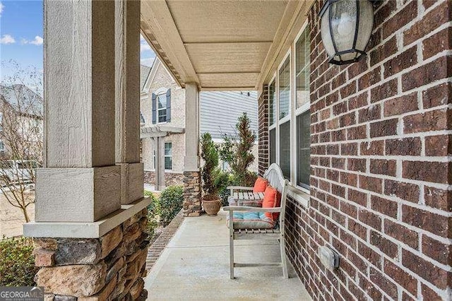 view of patio / terrace featuring covered porch