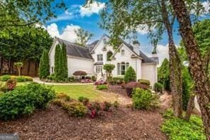 view of front of house with a gambrel roof