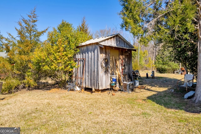 view of shed