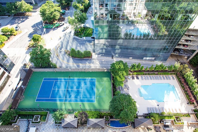 3445 Stratford Rd NE Unit 1605, Atlanta, GA 30326 - drone / aerial view of a pool