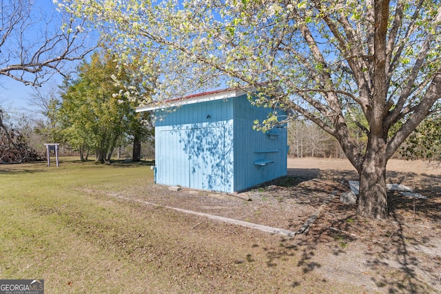 view of shed