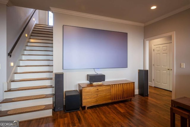 132 Sanderlin Mountain Dr S, Big Canoe, GA 30143 - stairs featuring wood finished floors, ornamental molding, recessed lighting, and baseboards