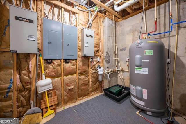 132 Sanderlin Mountain Dr S, Big Canoe, GA 30143 - utility room with water heater and electric panel