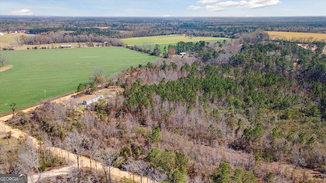 drone / aerial view featuring a rural view