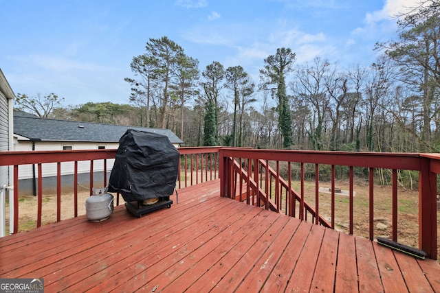 deck with grilling area