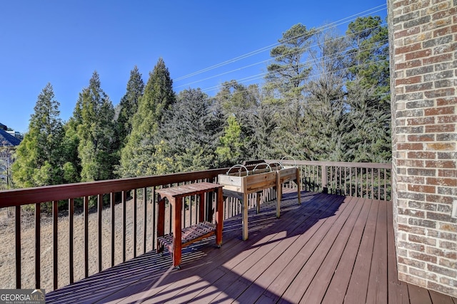 view of wooden deck