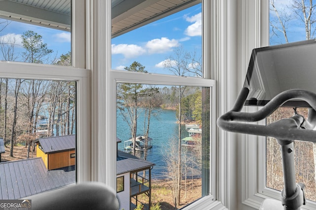 details featuring a water view