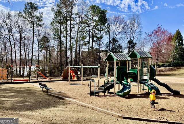 view of community jungle gym