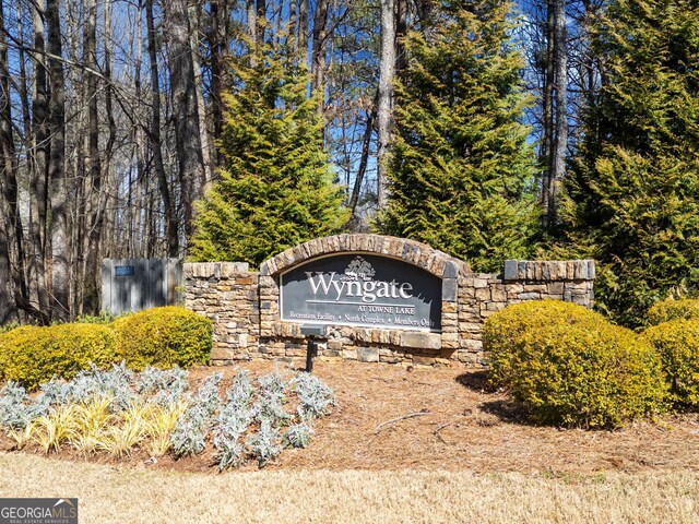 view of community sign