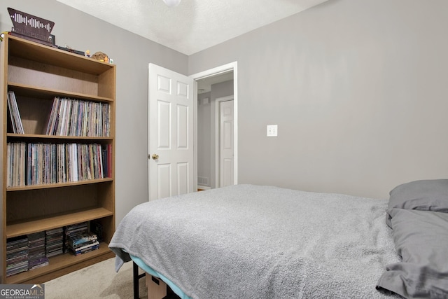 bedroom with a textured ceiling