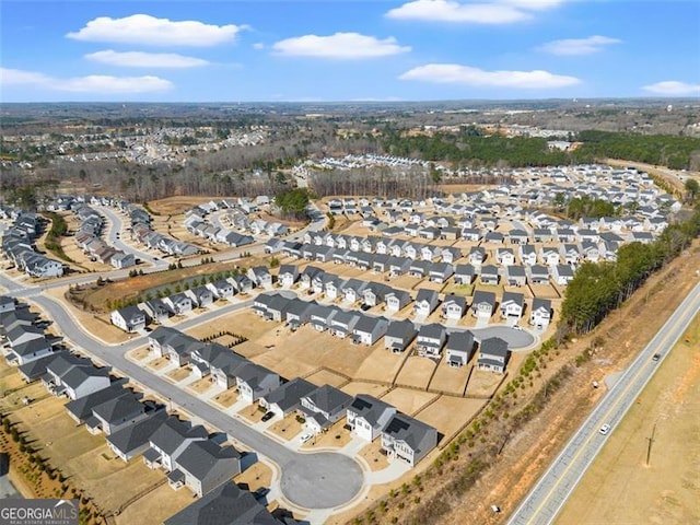 drone / aerial view featuring a residential view