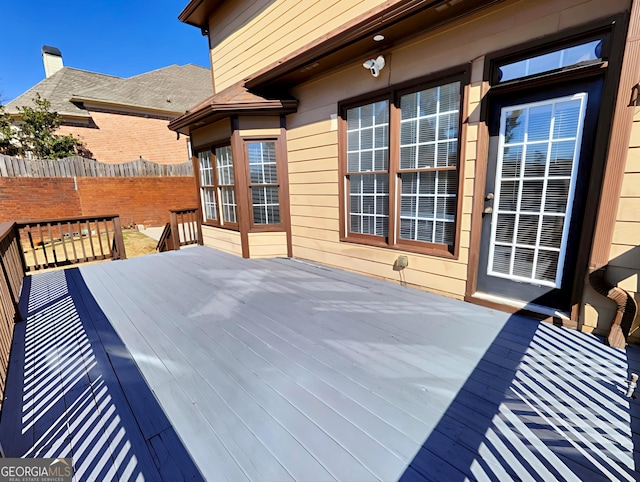 deck with fence