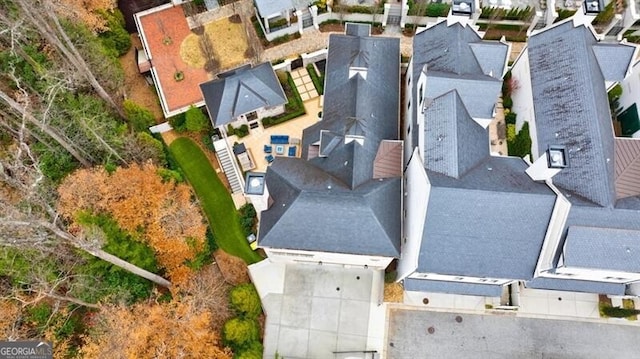 aerial view with a residential view