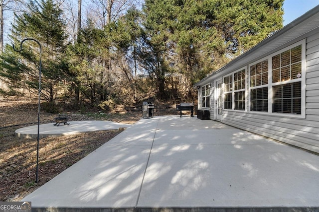 view of patio with grilling area