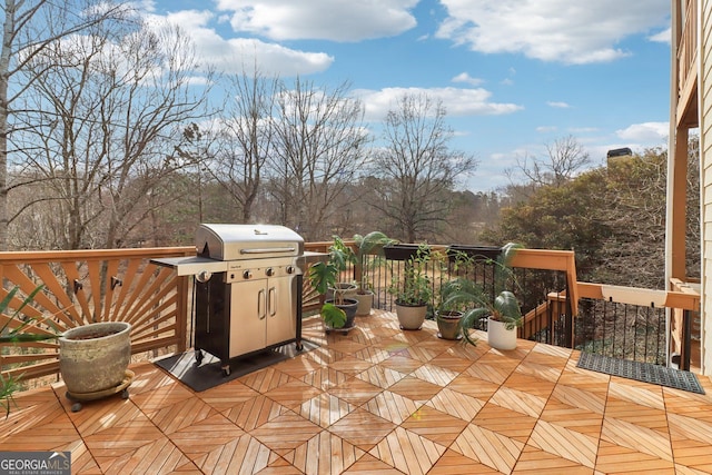 view of patio / terrace with a grill