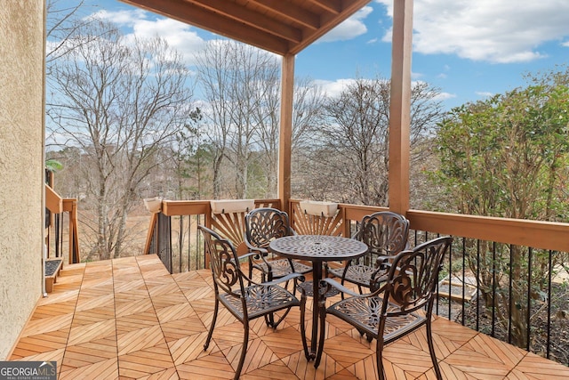 view of wooden terrace