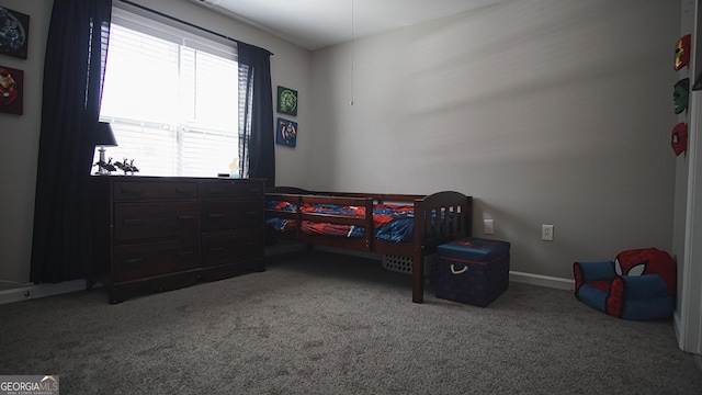 view of carpeted bedroom