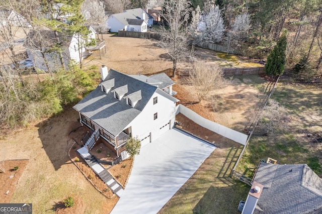 birds eye view of property