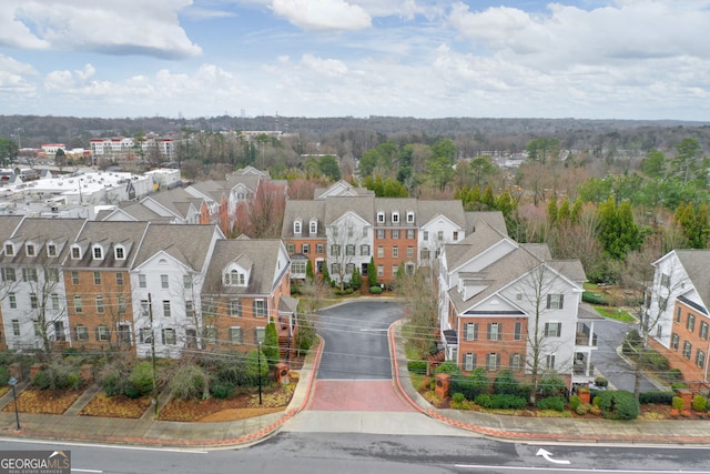 aerial view featuring a residential view