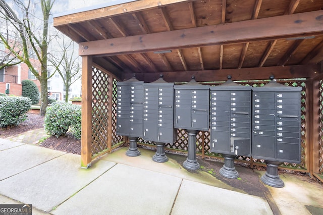 view of community featuring mail area