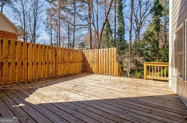 deck with fence