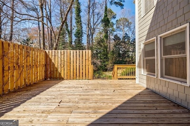 deck with fence