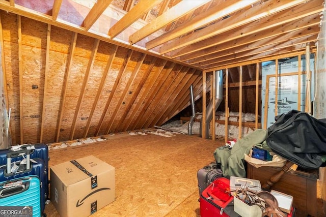 view of attic