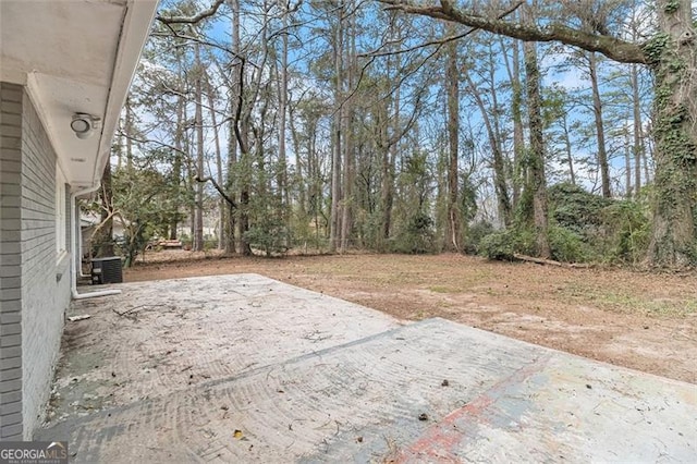 view of yard with a patio area and cooling unit