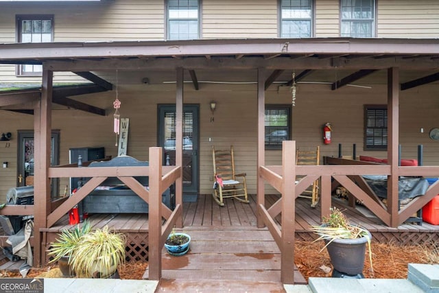 view of wooden deck