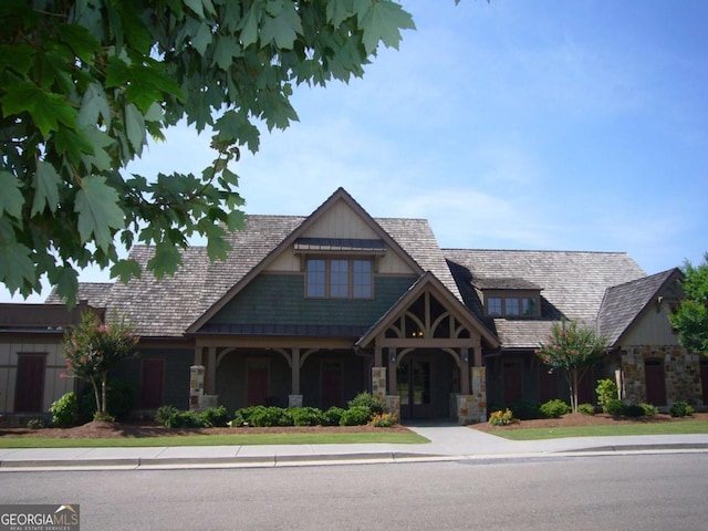 view of front of house featuring stone siding