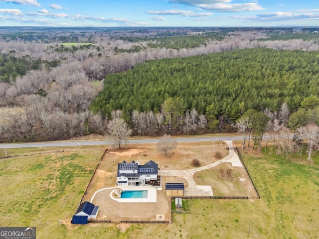 aerial view with a view of trees