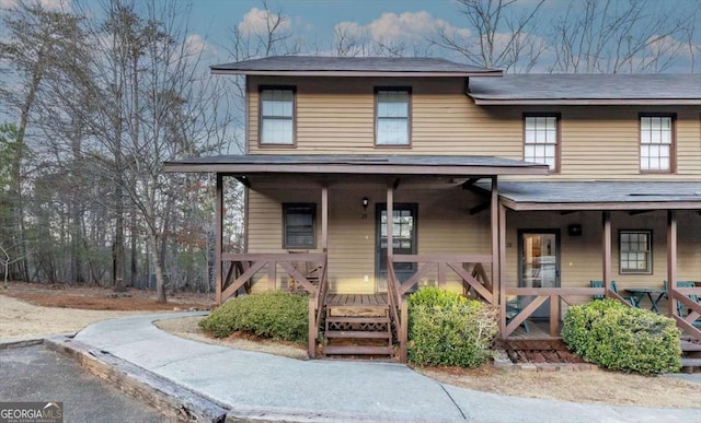 view of front of property with a porch