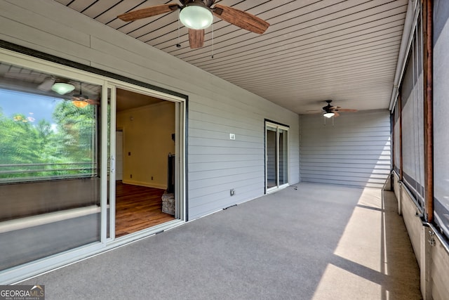 116 Smoky Mountain Ln Unit 103, Clayton, GA 30525 - unfurnished sunroom with ceiling fan