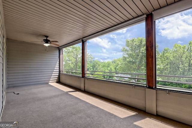 116 Smoky Mountain Ln Unit 103, Clayton, GA 30525 - unfurnished sunroom with a ceiling fan
