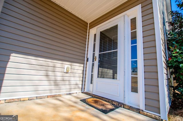 view of doorway to property