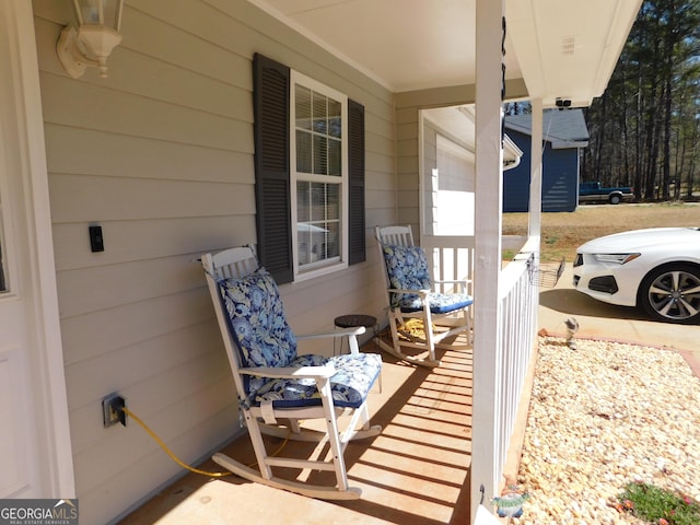 view of patio / terrace featuring a porch