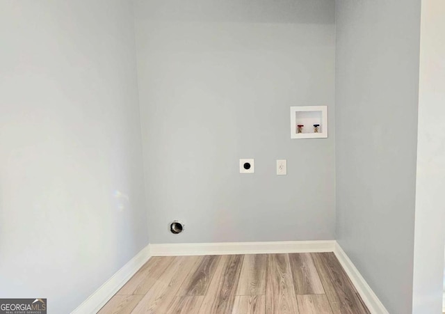 730 Keys Ferry Rd, Jackson, GA 30233 - laundry room with electric dryer hookup, hookup for a washing machine, and wood finished floors