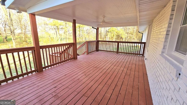 730 Keys Ferry Rd, Jackson, GA 30233 - deck featuring ceiling fan