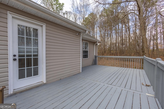 view of wooden terrace