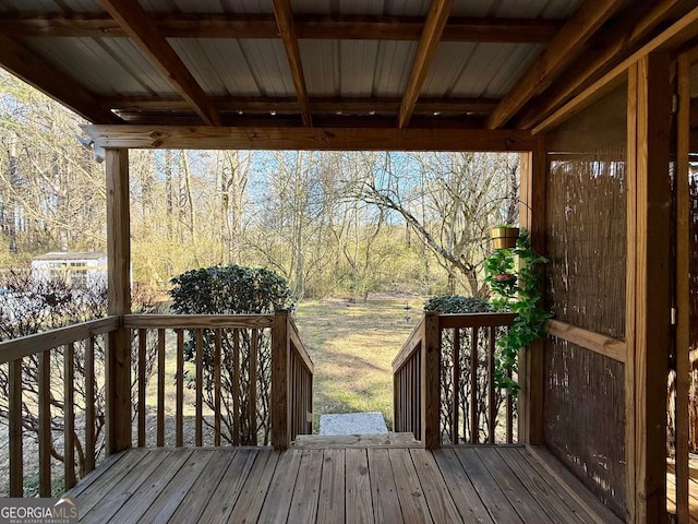 view of wooden terrace